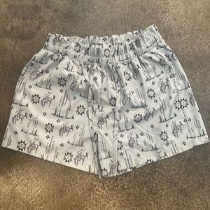 Bucking horse silky shorts with tie
